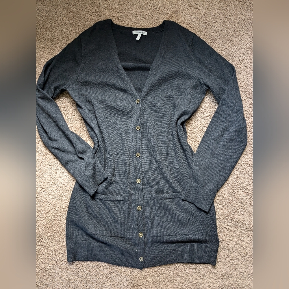 Black Cardigan with Buttons & Pockets 🖤
